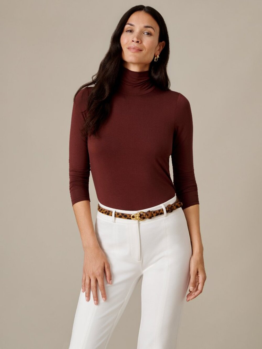 J McLaughlin Nadia Turtleneck - Hickory NEW